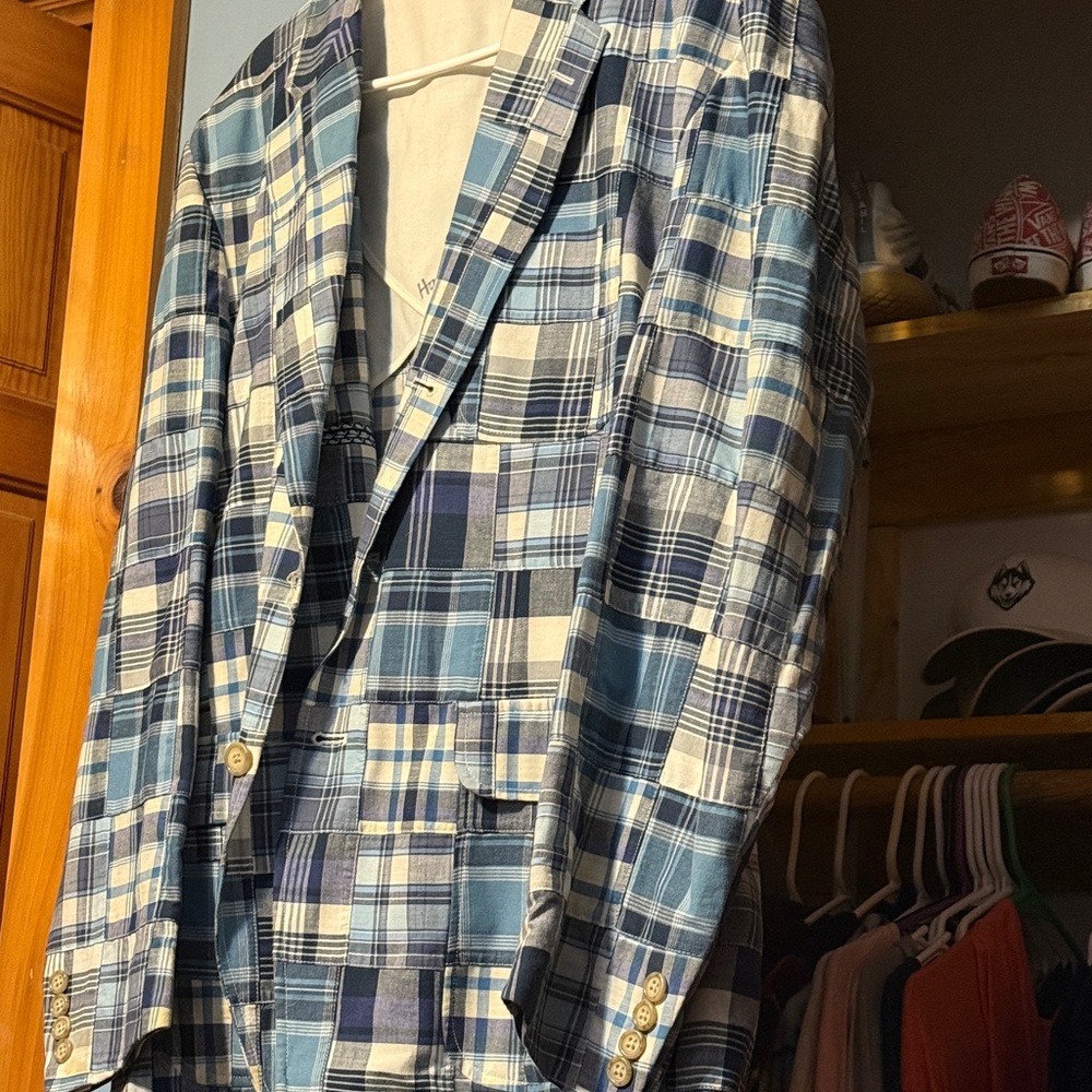 Vineyard Vines Indigo Patchwork Blazer - image 1